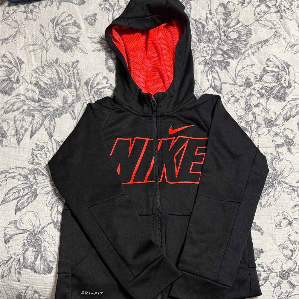 Nike Kids Black and Red Raincoat